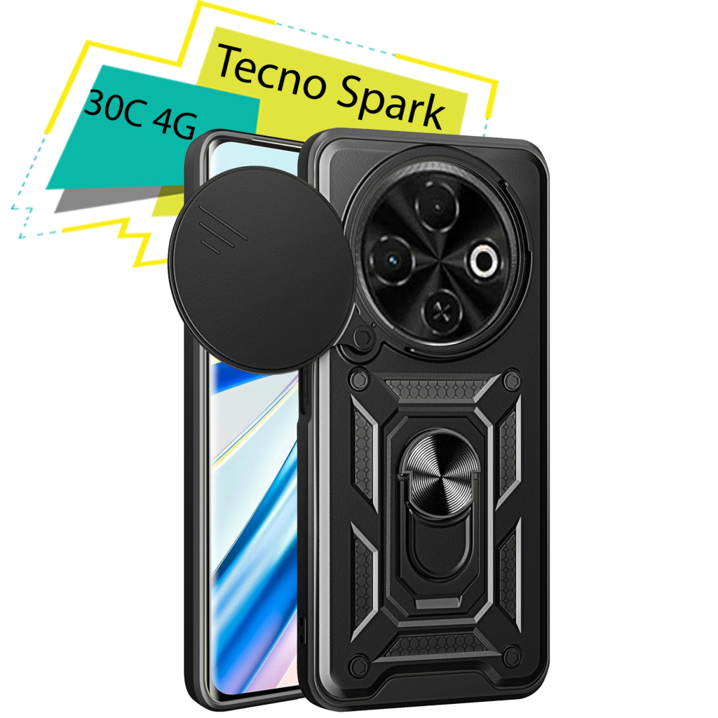 Чохол-накладка BeCover Military для Tecno Spark 30C 4G Black (713074) фото1