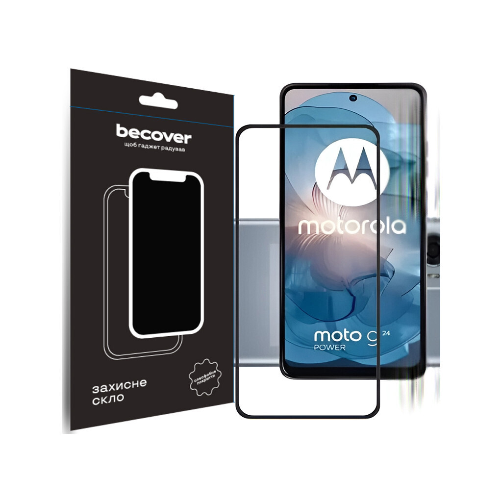 Защитное стекло BeCover Motorola Moto G24/G24 Power Black (710716) фото1