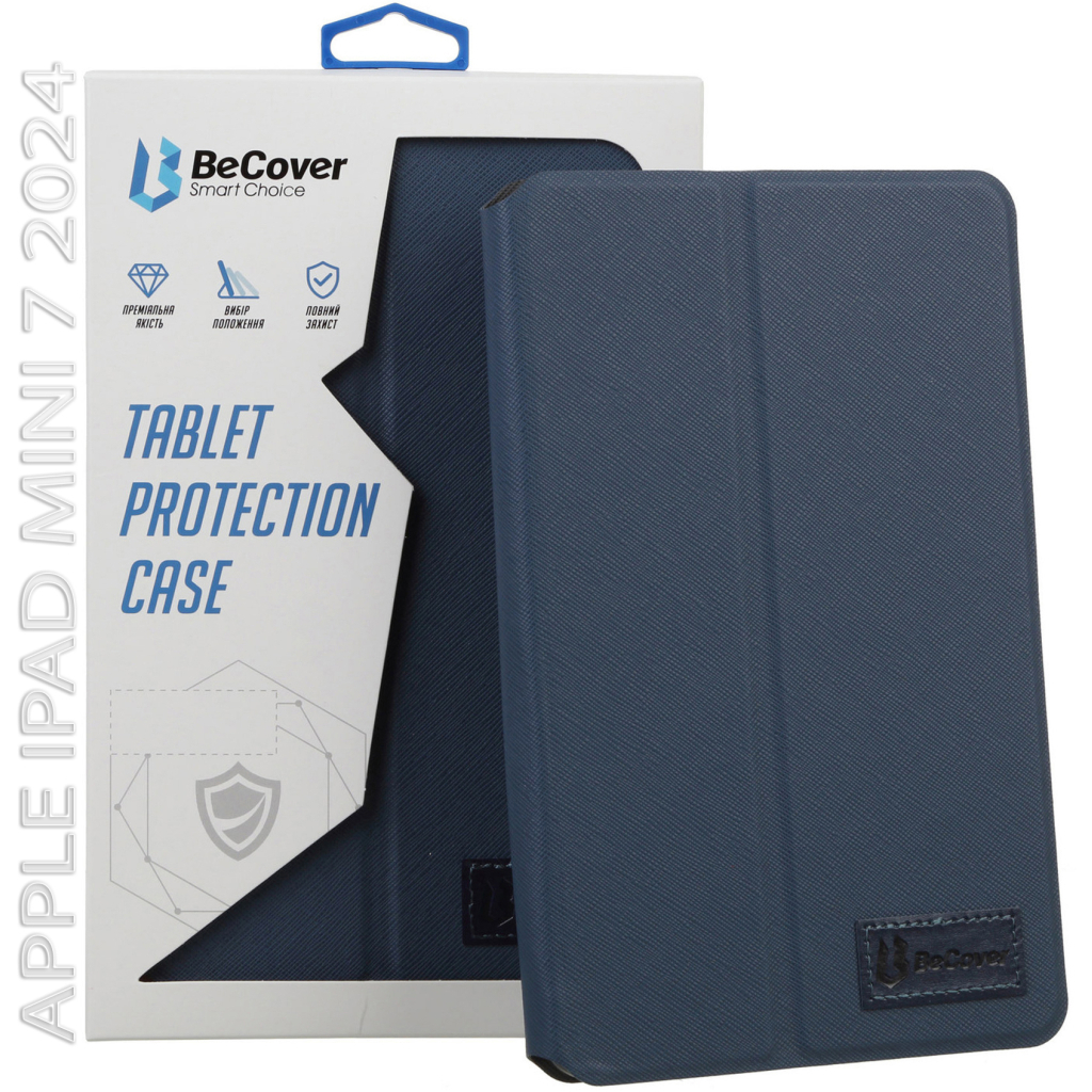 Чехол-книжка BeCover Premium для Apple iPad mini 7 (2024) Deep Blue (712436) фото1