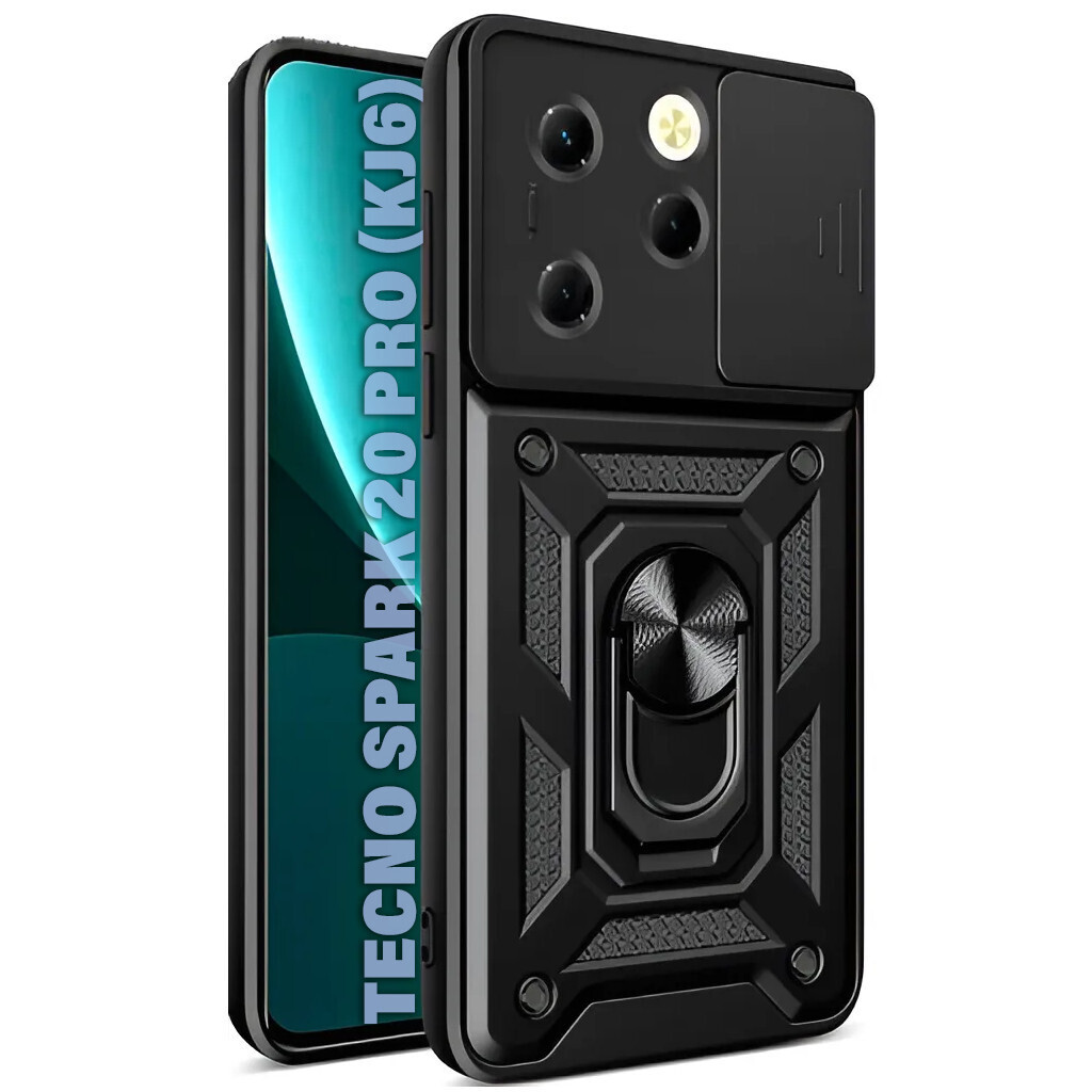 Чохол-накладка BeCover Military для Tecno Spark 20 Pro (KJ6) Black (711022) фото1
