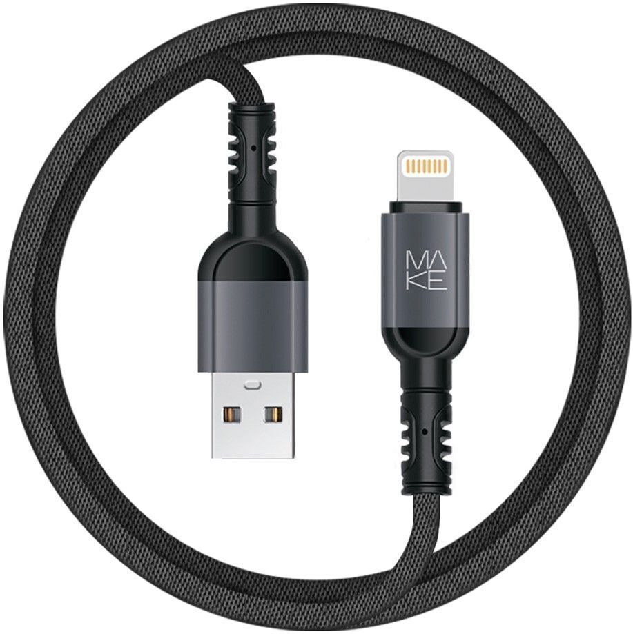 Кабель MakeFuture USB to Lightning 2.4A 1м Denim Grey (MCB-LD3GR) фото1