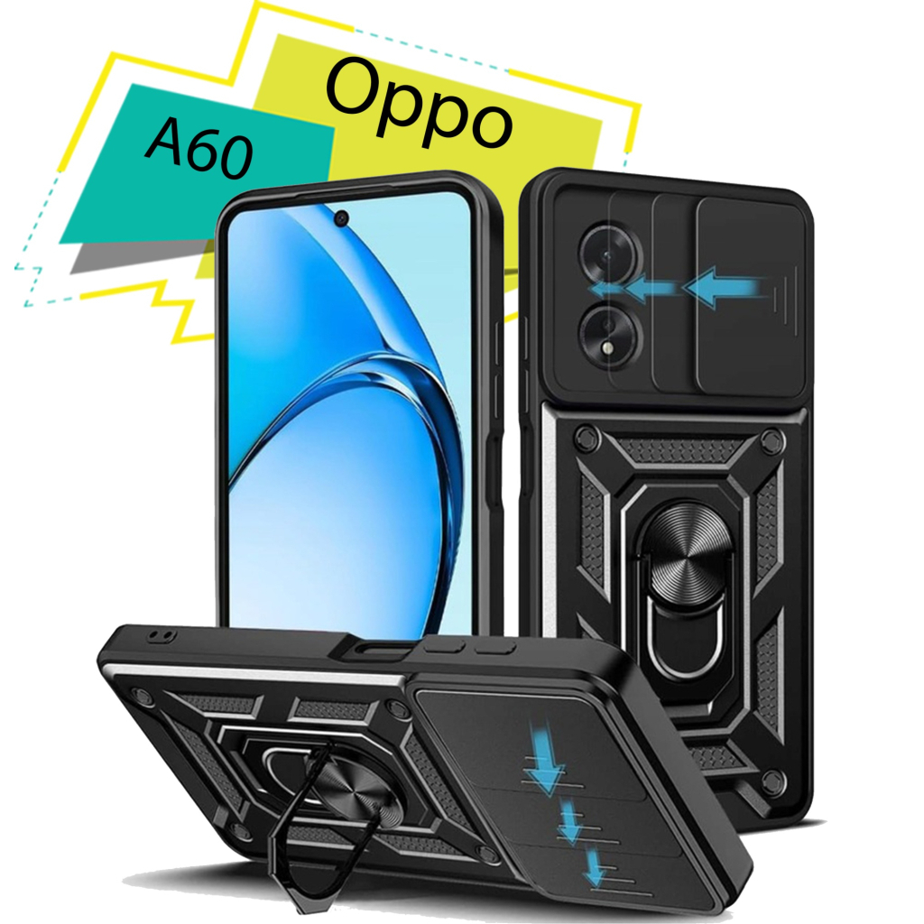 Чохол-накладка BeCover Military для Oppo A60 Black (713078) фото1