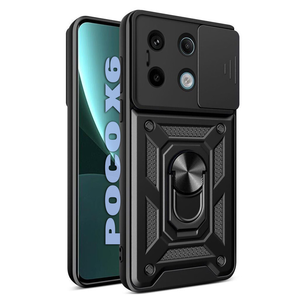 Чохол-накладка BeCover Military для Poco X6 5G Black (711006) фото1