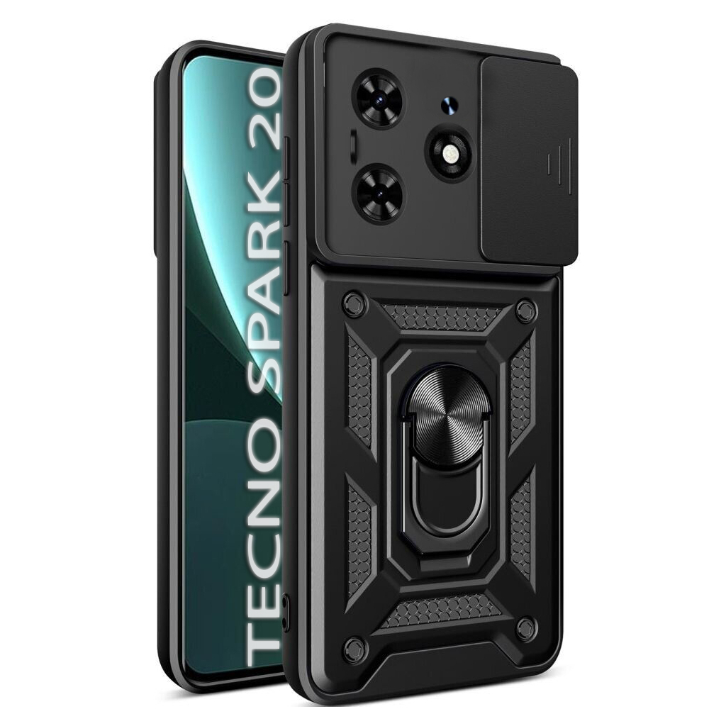 Чохол-накладка BeCover Military для Tecno Spark 20 (KJ5n) Black (712168) фото1