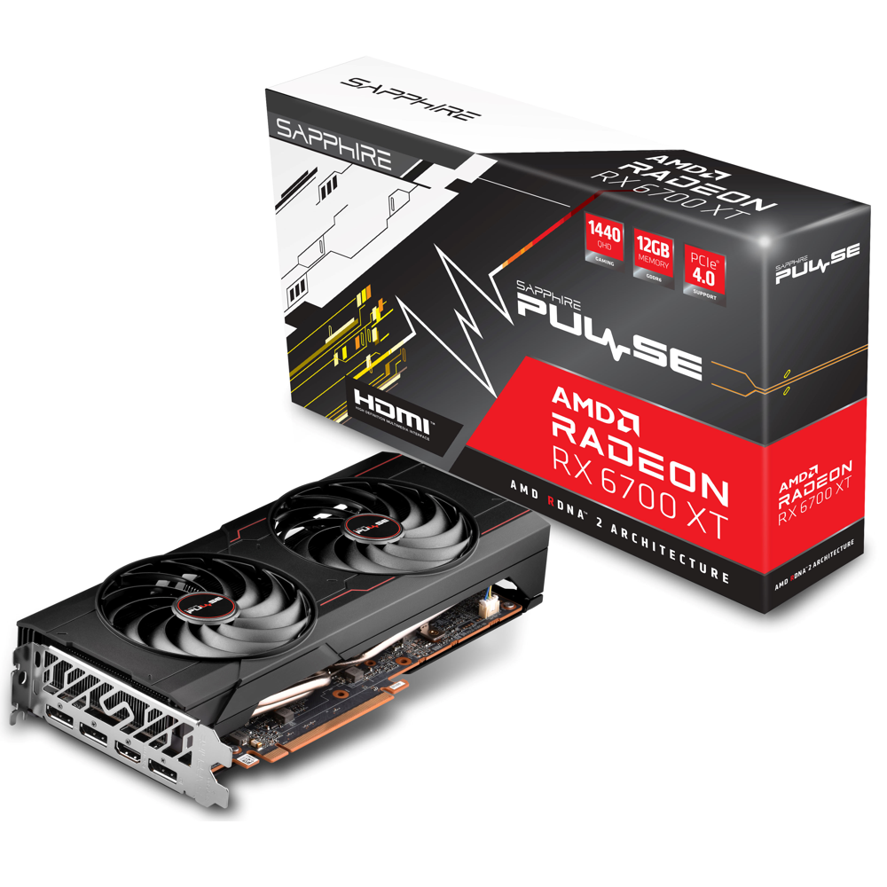 Видеокарта Sapphire Pulse AMD Radeon RX 6700 XT Gaming 12GB GDDR6 (11306-02-20G) фото1