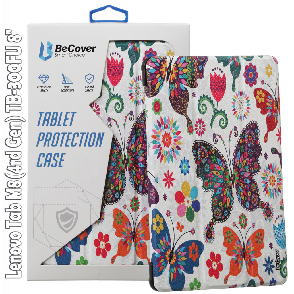 Чехол-книжка BeCover Smart для Lenovo Tab M8 (4rd Gen) TB-300FU Butterfly (709215) фото1