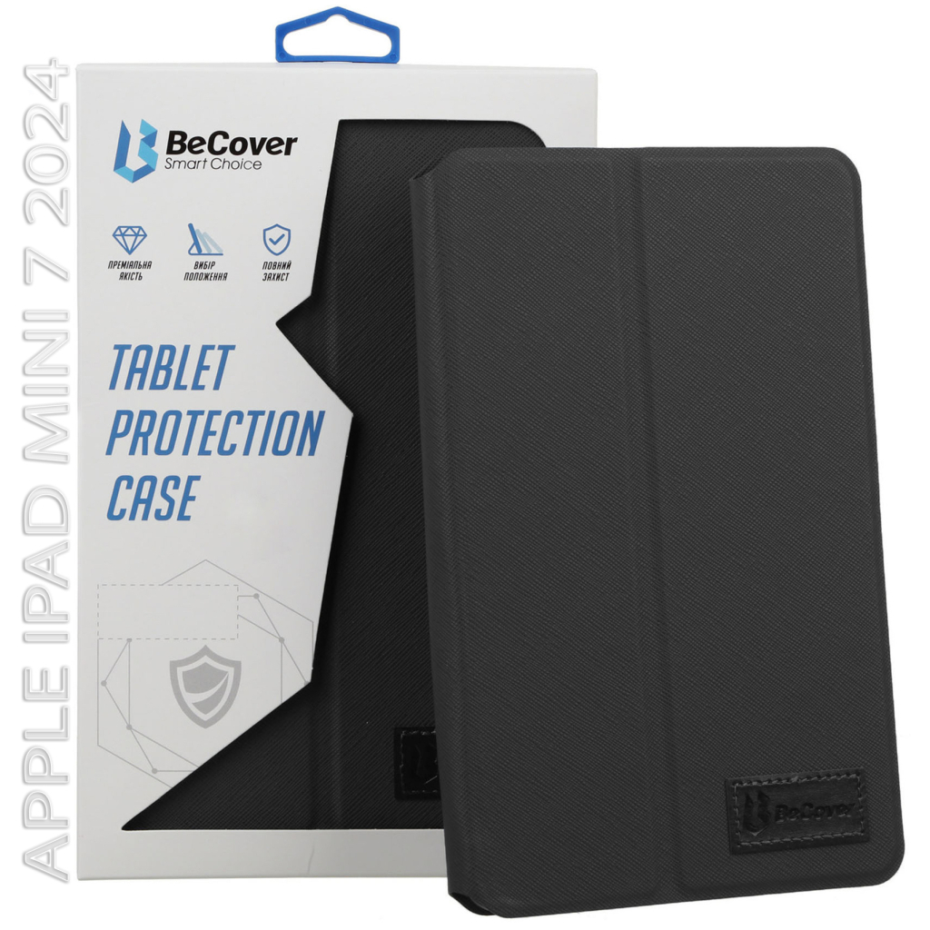 Чехол-книжка BeCover Premium для Apple iPad mini 7 (2024) Black (712435) фото1
