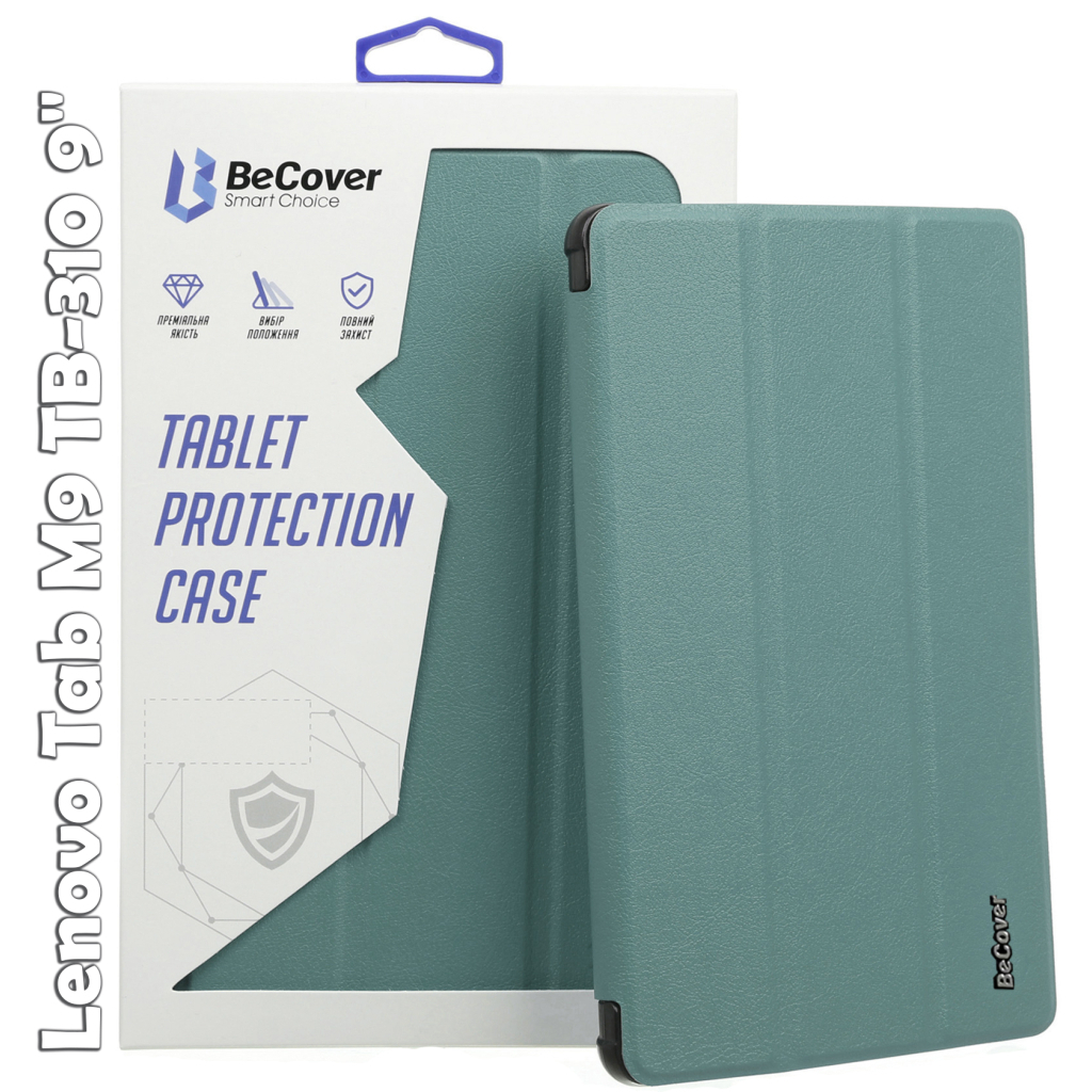 Чехол-книжка BeCover Smart для Lenovo Tab M9 TB-310FU Dark Green (709223) фото1