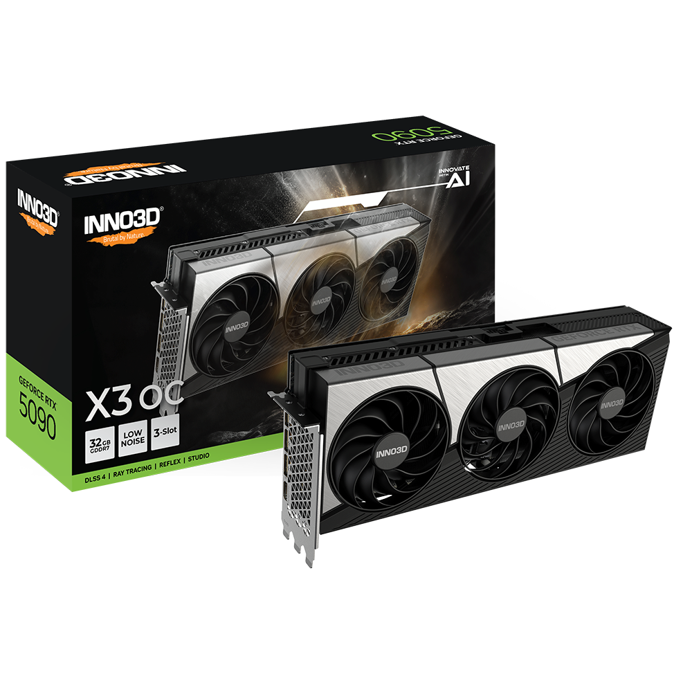 Видеокарта INNO3D GeForce RTX 5090 X3 OC 32GB GDDR7 (N50903-32D7X-17593928) фото1