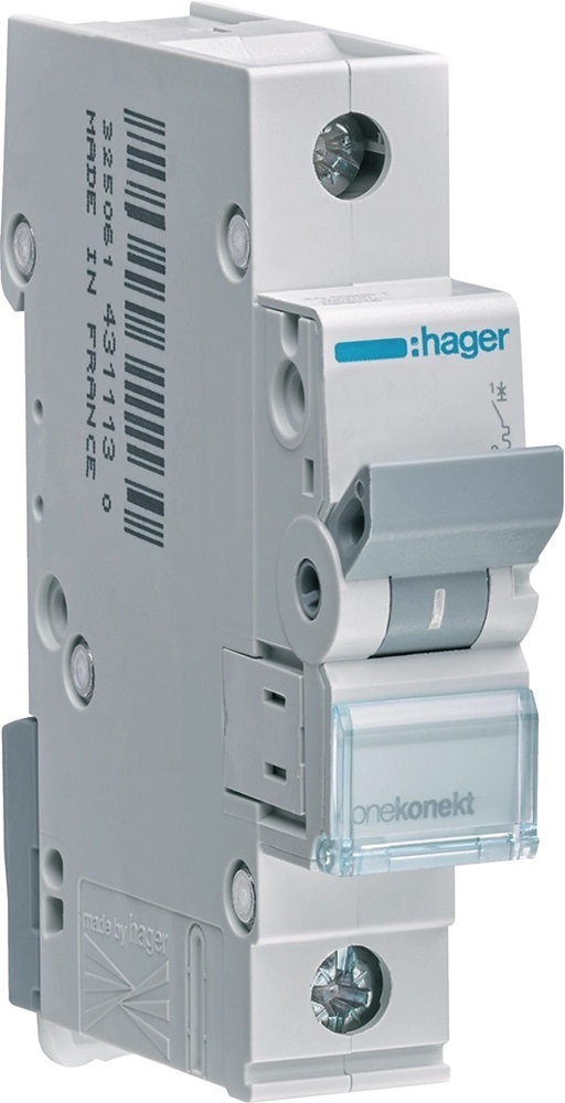 Автоматичний вимикач Hager 1-п. C 25A (6kA) 1M (A) (MCN125) фото1