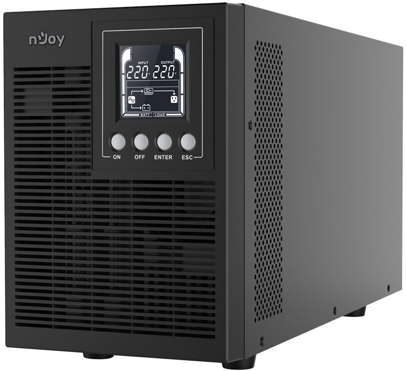ИБП Njoy Echo Pro 2000 Online, 4 x Schuko, USB, LCD, метал (UPOL-OL200EP-CG01B) фото1