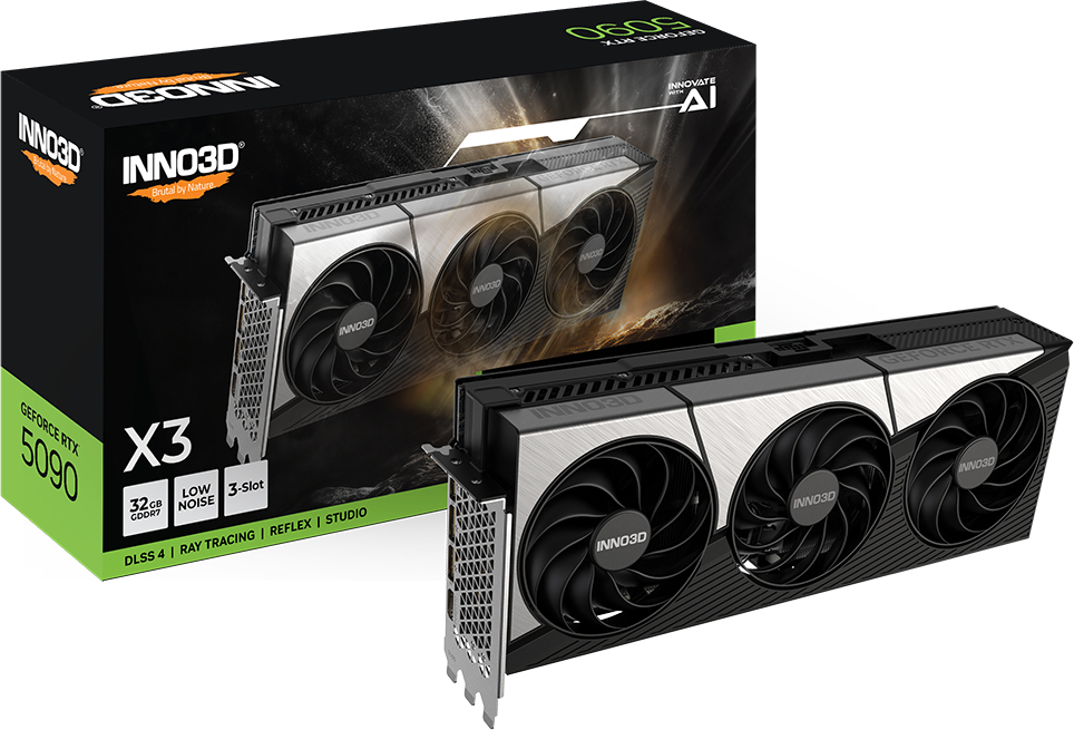 Видеокарта INNO3D NVIDIA RTX 5090 X3 32GB GDDR7 (N50903-32D7-17593928) фото1
