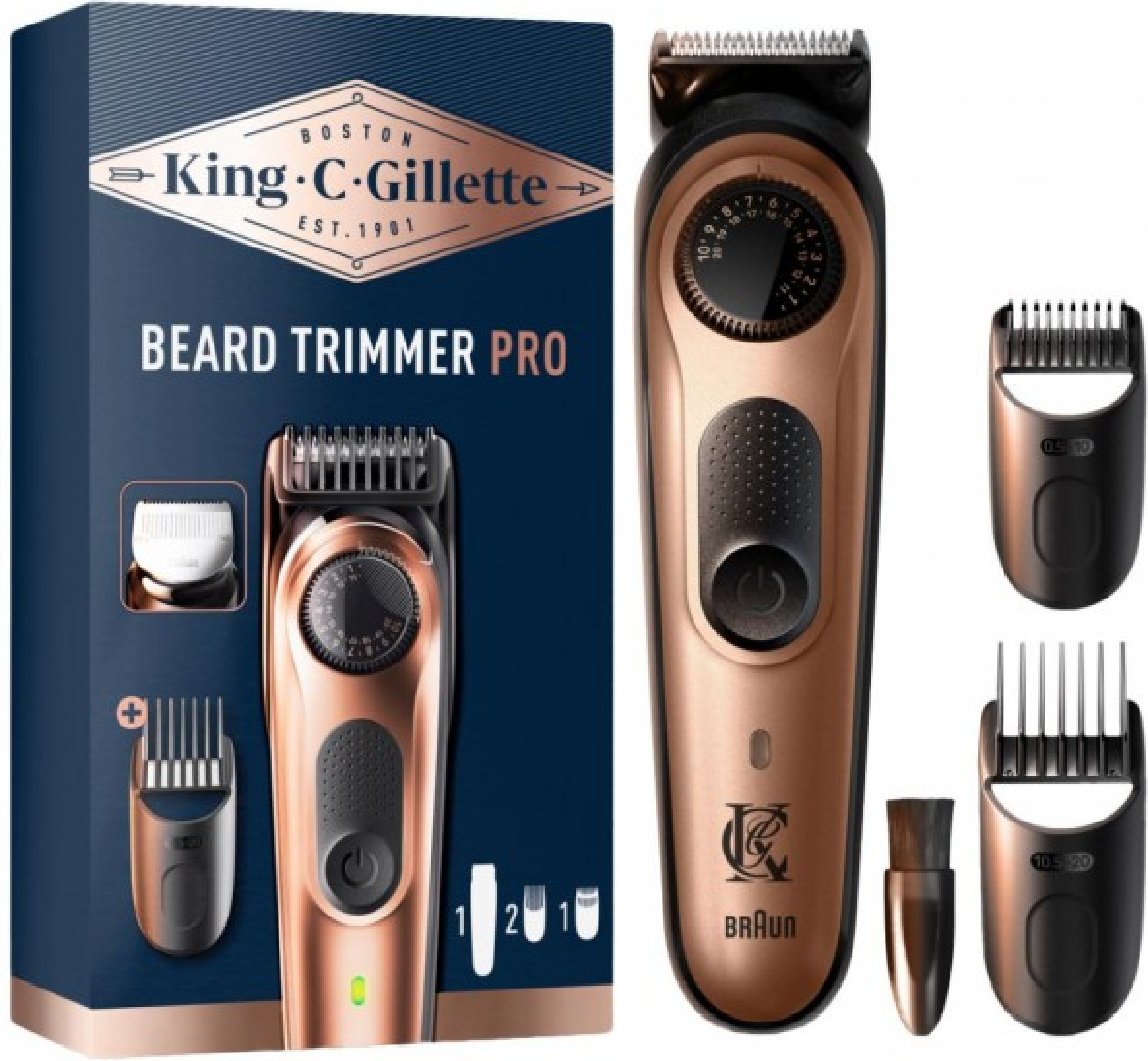 Тример Gillette King C. Beard Trimmer Pro Для бороди (8700216659659) фото1