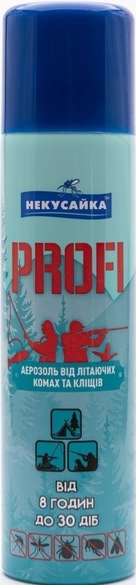 Аэрозоль от насекомых Некусайка Profi От летающих насекомых и клещей 125 мл (4820253090155) фото1