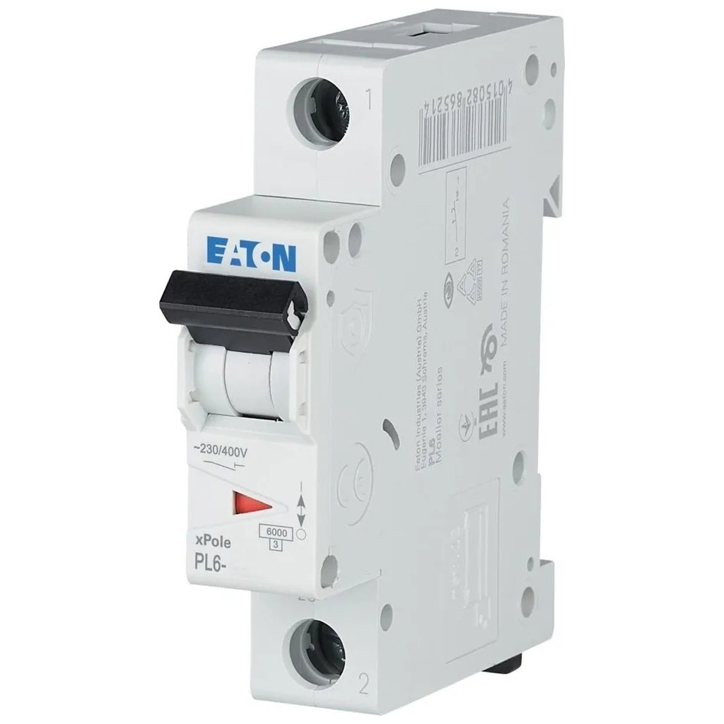 Автоматичний вимикач Eaton 1-п. М1 В 10А PL6 6кА фото1