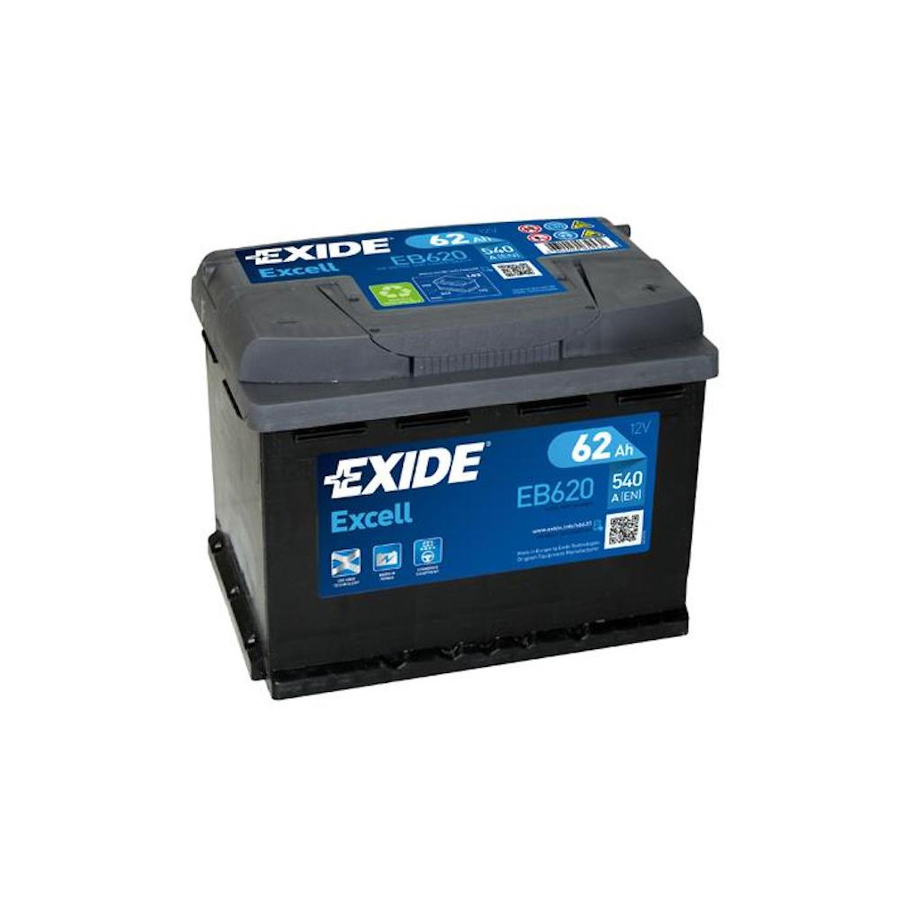 Автомобильный аккумулятор EXIDE EXCELL 62A (EB620) фото1