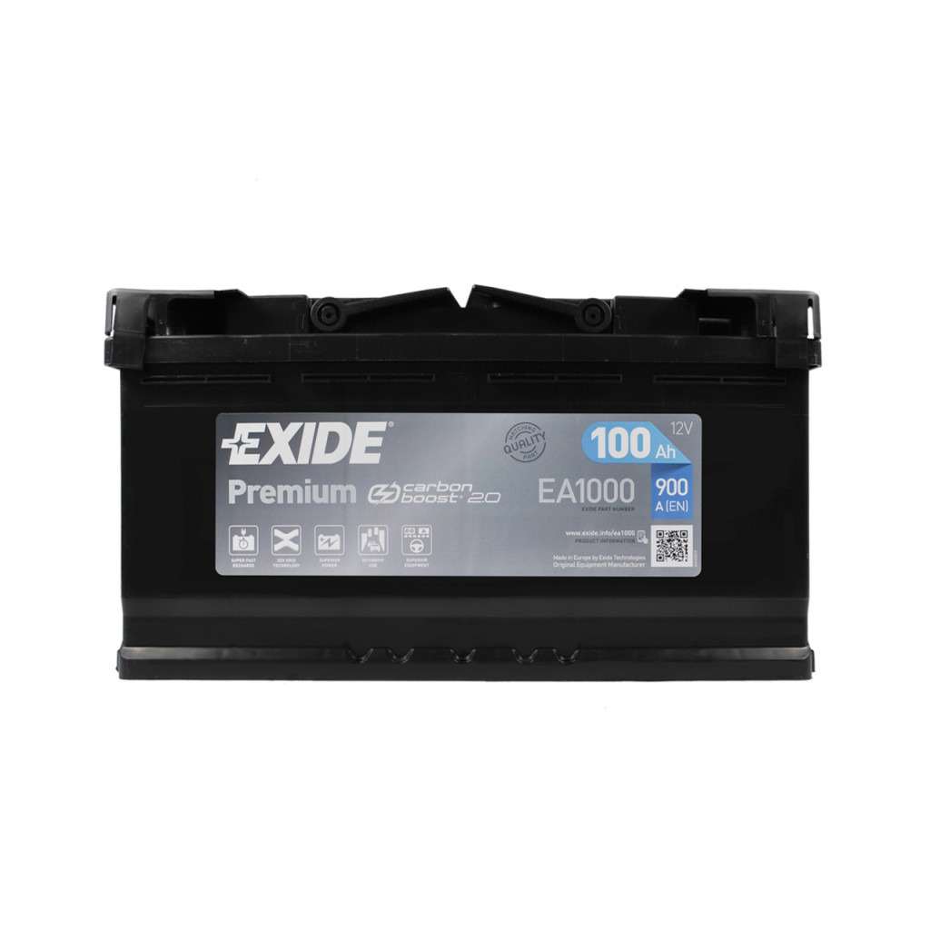 Акумулятор автомобільний EXIDE PREMIUM 100A (EA1000) фото1