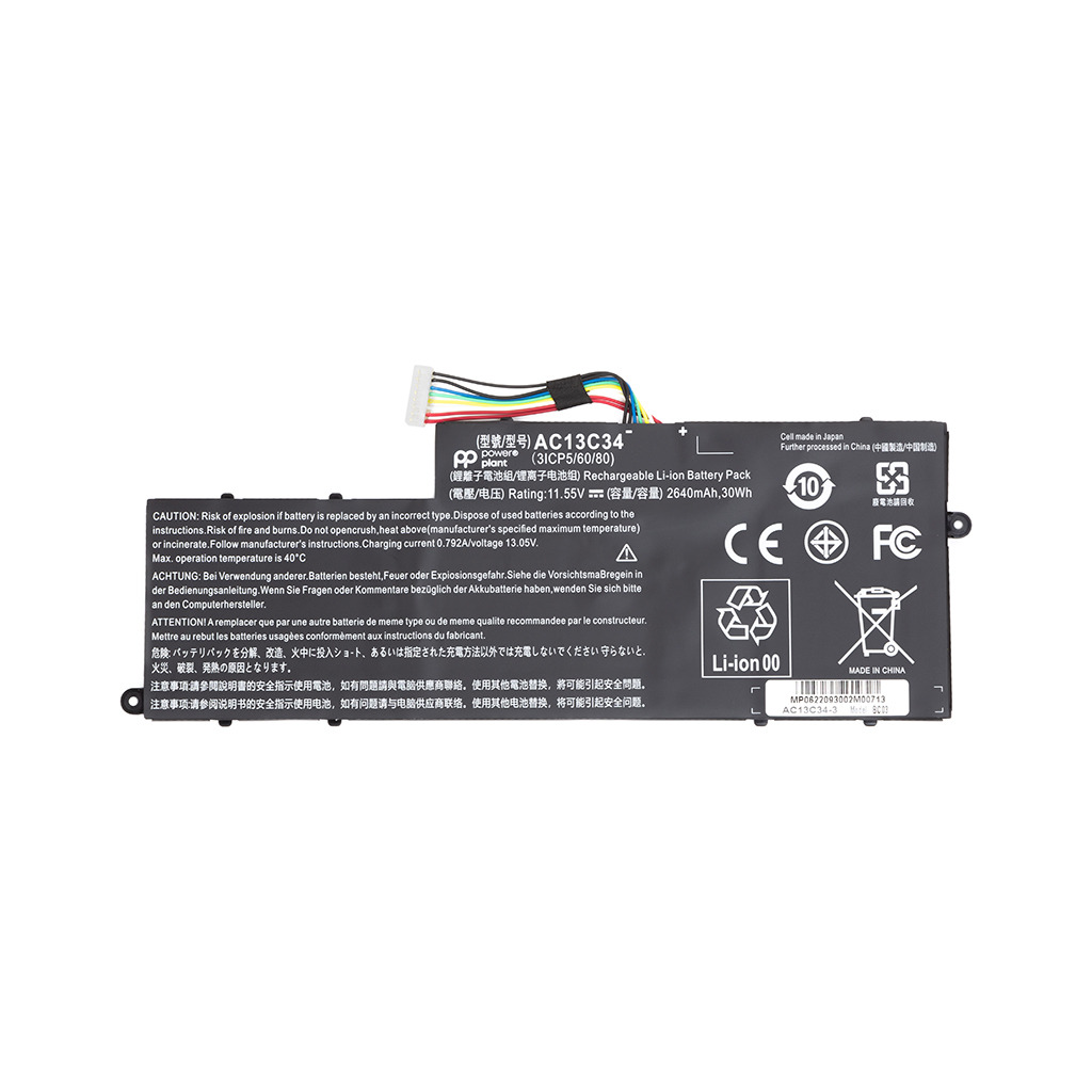 Аккумулятор для ноутбука ACER Aspire V5-122P (AC13C34) 11.55V 2640mAh PowerPlant (NB410651) фото1