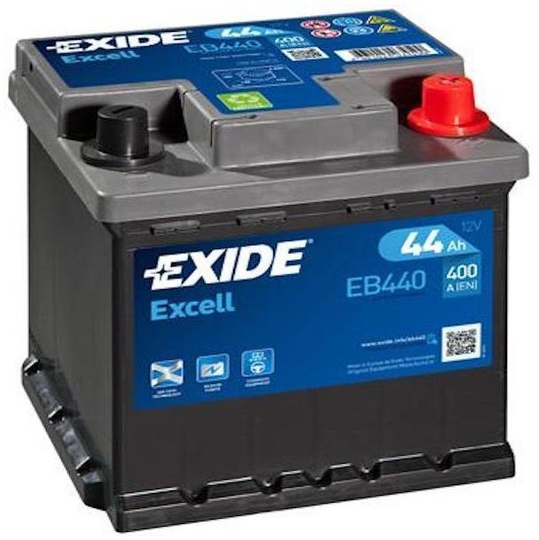 Аккумулятор автомобильный EXIDE EXCELL 44 А (EB442) фото1