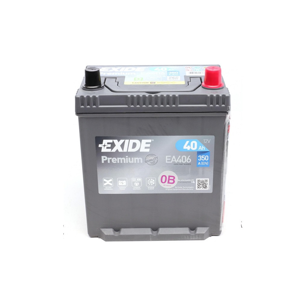 Акумулятор автомобільний EXIDE PREMIUM 40A (EA406) фото1