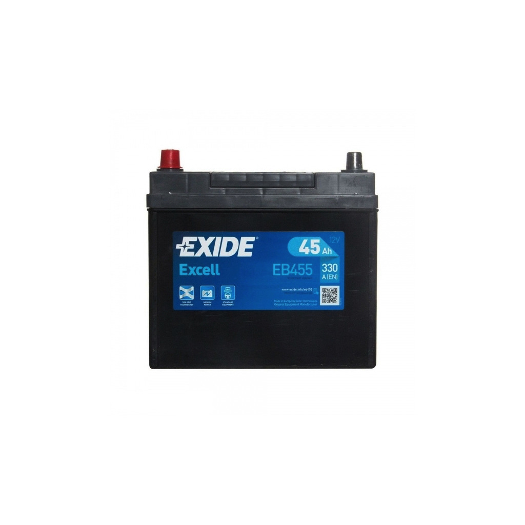 Акумулятор автомобільний EXIDE EXCELL 45A (EB455) фото1