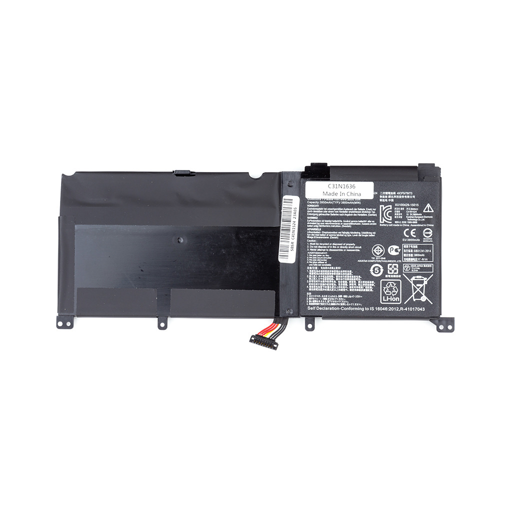 Акумулятор до ноутбука ASUS ROG G501VW (C41N1524) 15.2V 3950mAh PowerPlant (NB431472) фото1