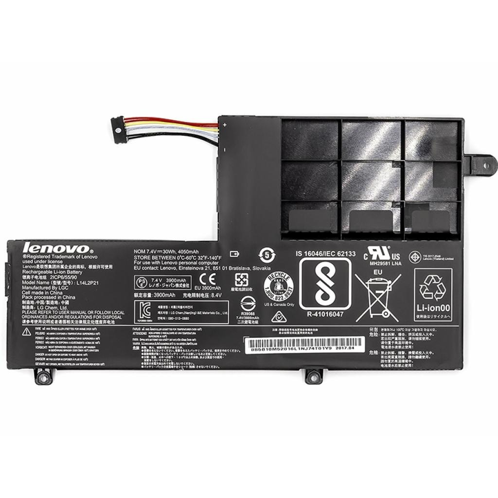 Аккумулятор для ноутбука PowerPlant LENOVO Ideapad 300S (L14M2P21) 7.4V 30Wh (NB480715) фото1