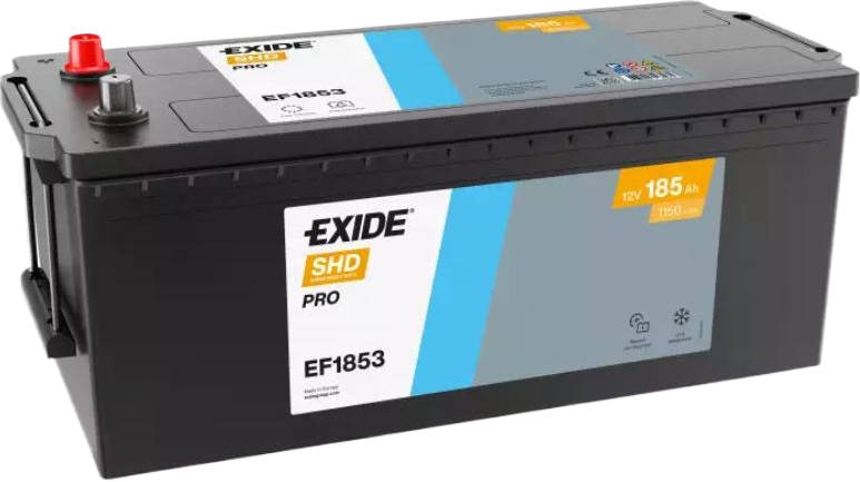 Акумулятор автомобільний EXIDE PRO 185A (EF1853) фото1
