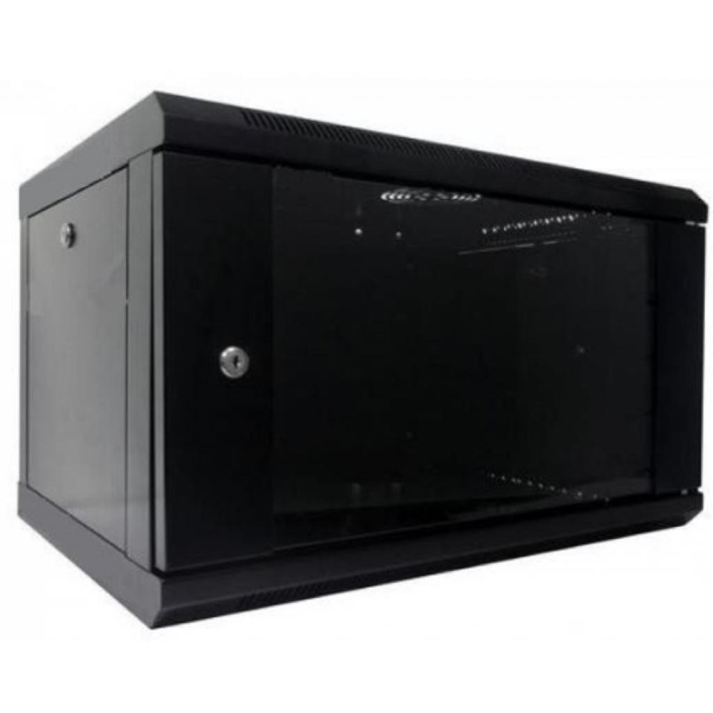 Шкаф настенный Hypernet 19", 6U, 600x450 мм, Black (WMNC-6U-FLAT-BLACK) фото1