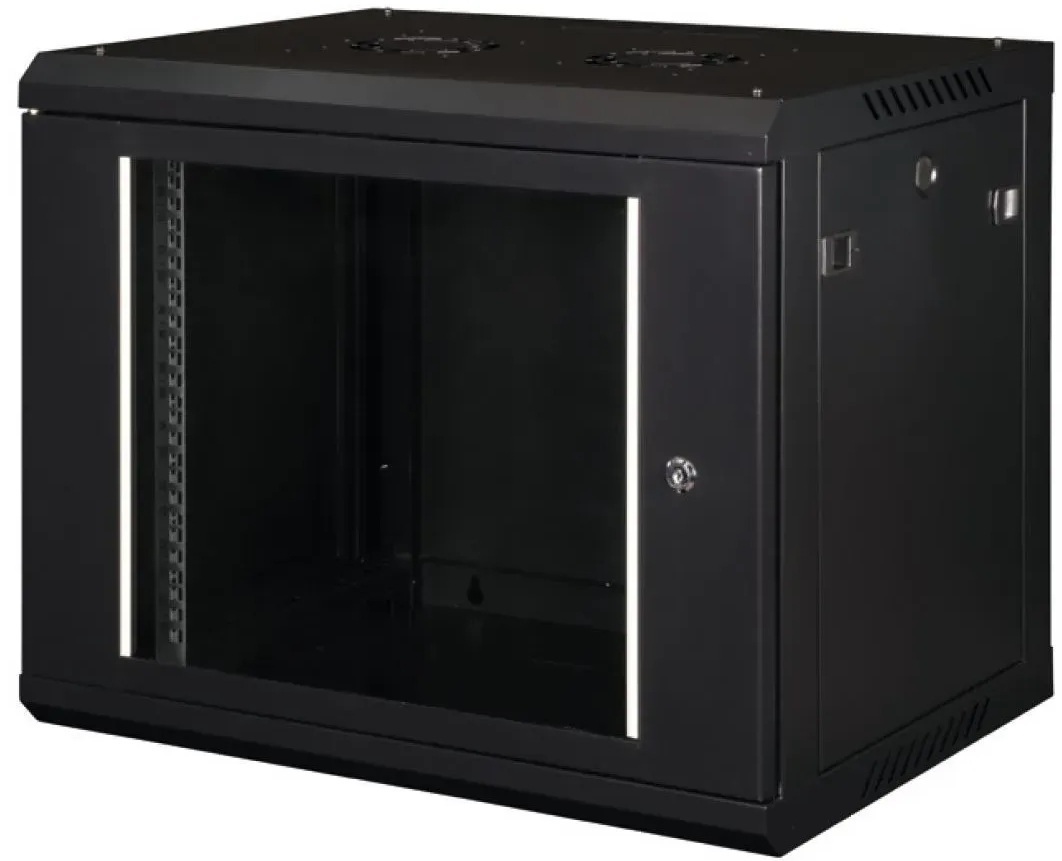 Шафа настінна Hypernet 19", 12U, 600x450 мм, ProLine, Black (PL-WMNC-12U-BLACK) фото1