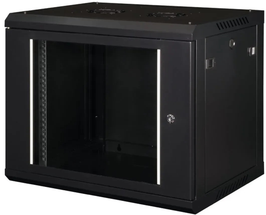 Шафа настінна Hypernet 19", 9U, 600x600 мм, ProLine, Black (PL-WMNC66-9U-BLACK) фото1