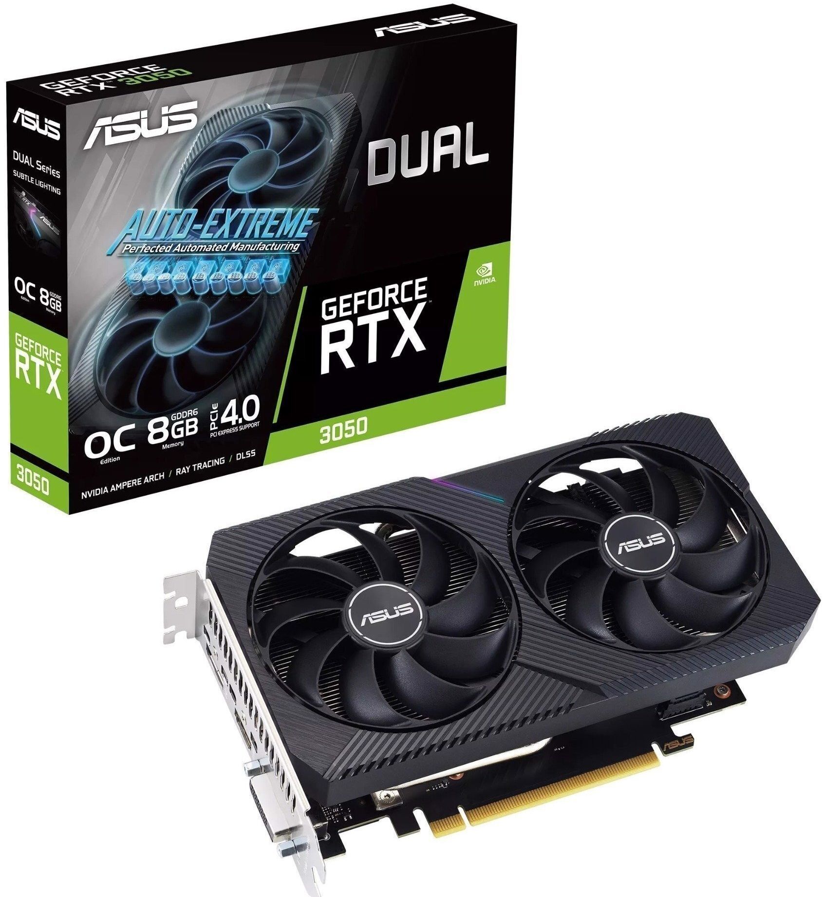 Відеокарта ASUS GeForce RTX 3050 8GB GDDR6 DUAL OC (DUAL-RTX3050-O8G-V2) фото1