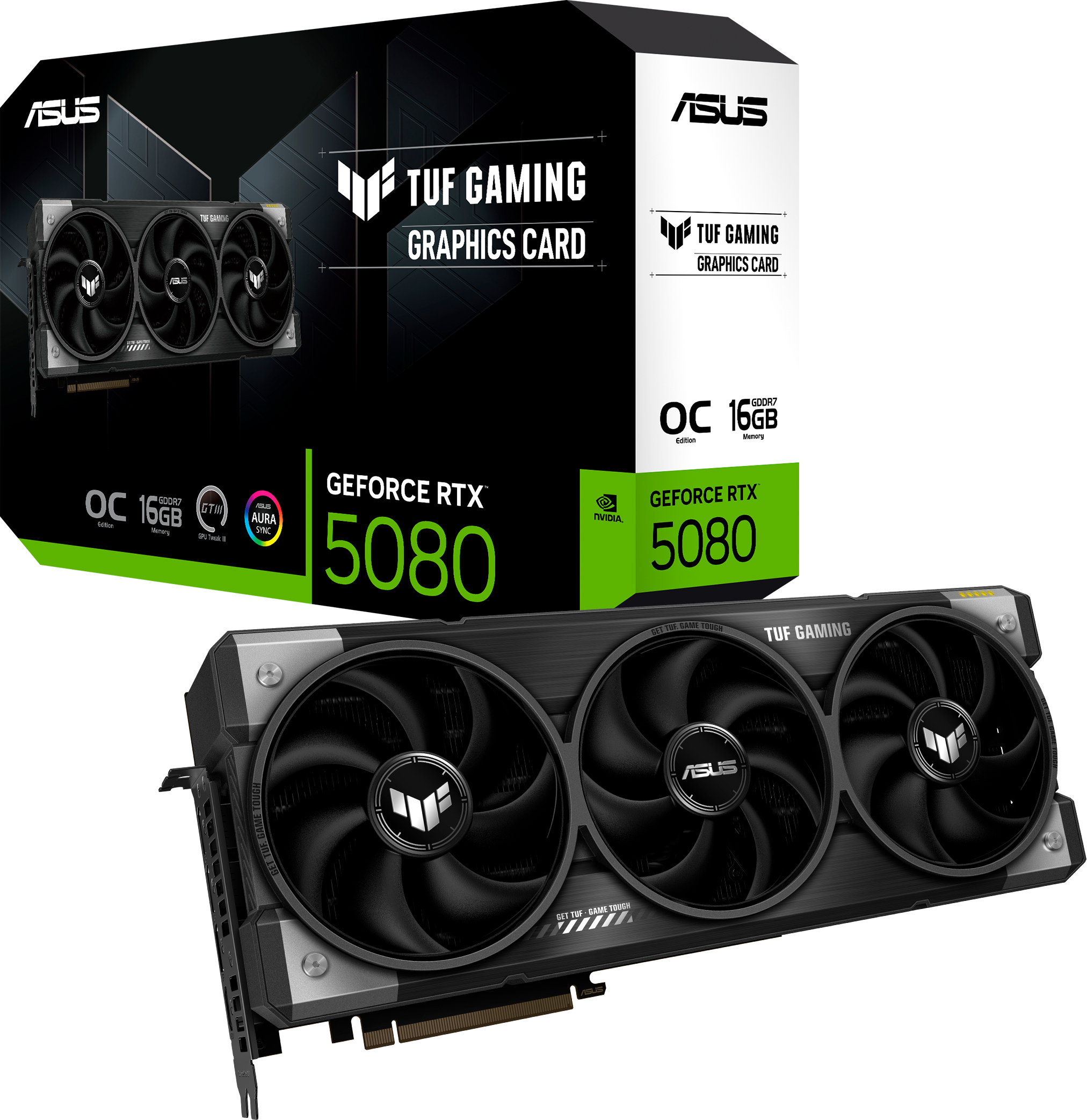 Видеокарта ASUS GeForce RTX 5080 16GB GDDR7 TUF OC GAMING (TUF-RTX5080-O16G-GAMING) фото1