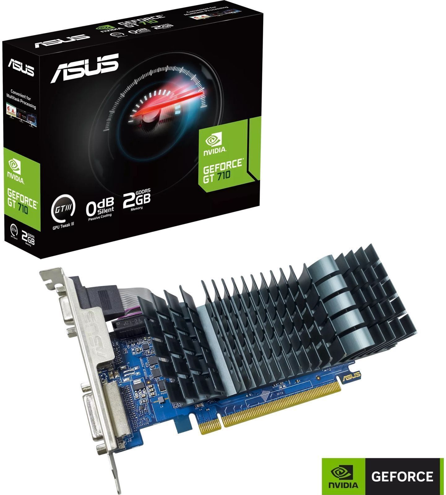 Видеокарта ASUS GeForce GT 710 2GB GDDR5 Low Profile EVO (GT710-SL-2GD5-BRK-EVO) фото1