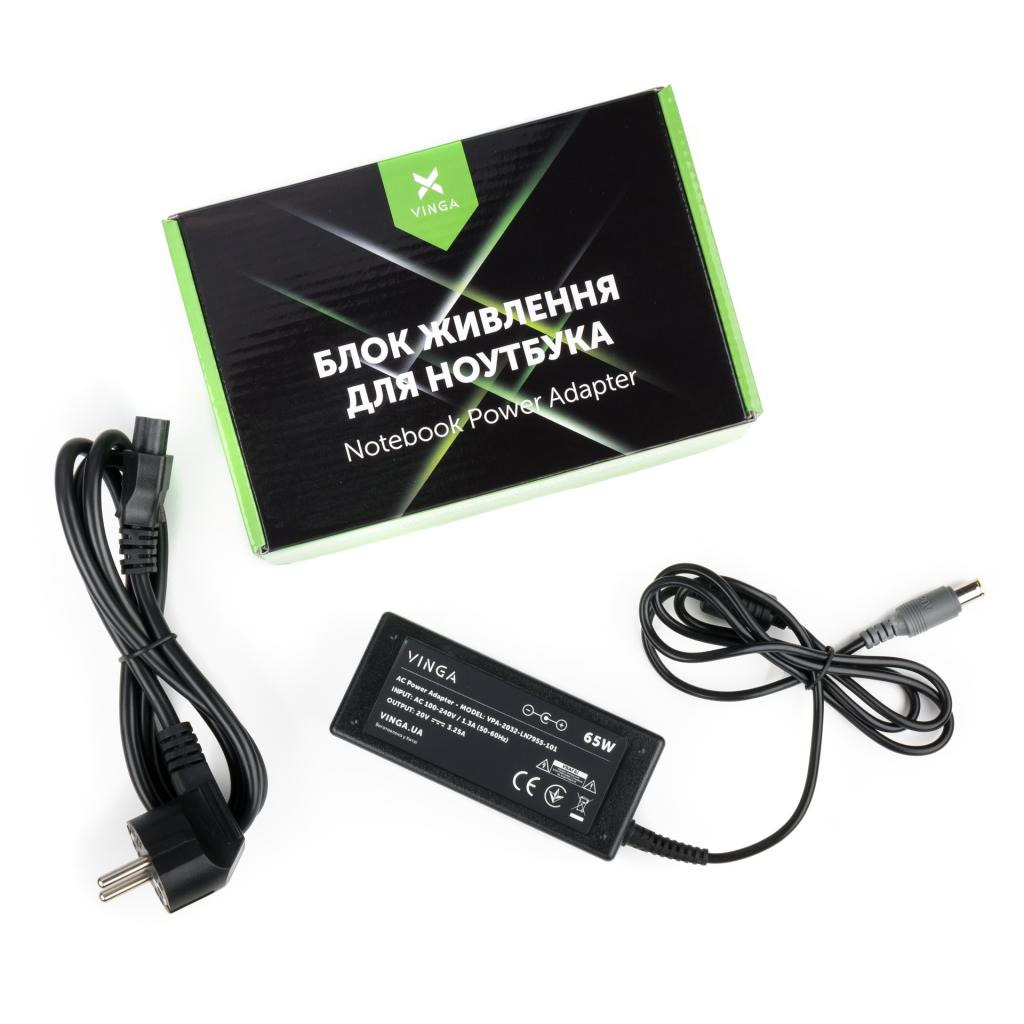 Блок питания Vinga Lenovo 65W 20V 3.25A 7.9x5.5 (VPA-2032-LN7955-101) фото1
