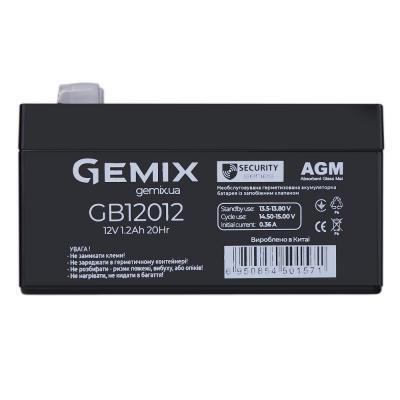 Аккумуляторна батарея Gemix GB 12В 1.2 Ah (GB12012) фото1