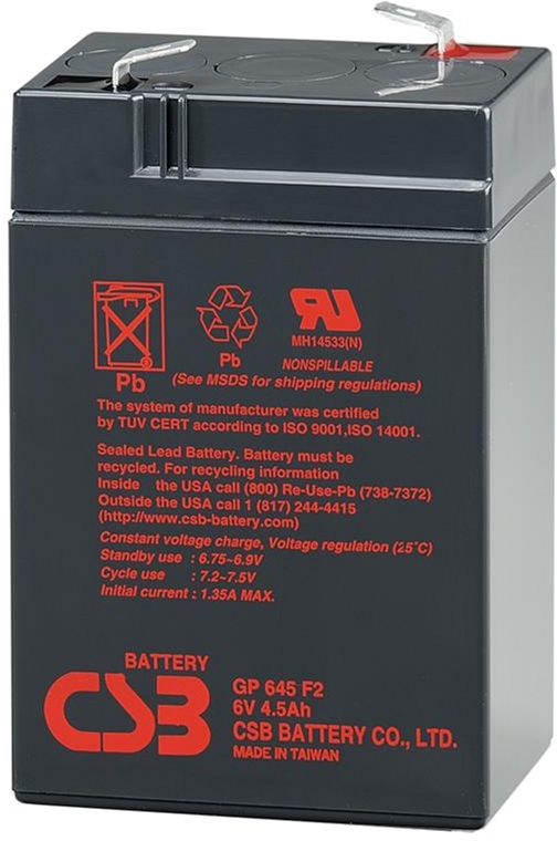 Аккумуляторная батарея CSB 6В 4.5 Ah (GP645)