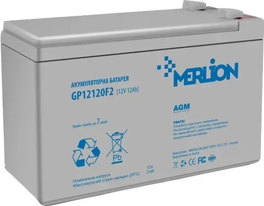 Аккумуляторна батарея Merlion 12V-12Ah (GP12120F2) фото1