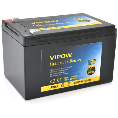 Аккумуляторная батарея Vipow 12V - 20 Ah Li-ion (VP-12200LI) фото1