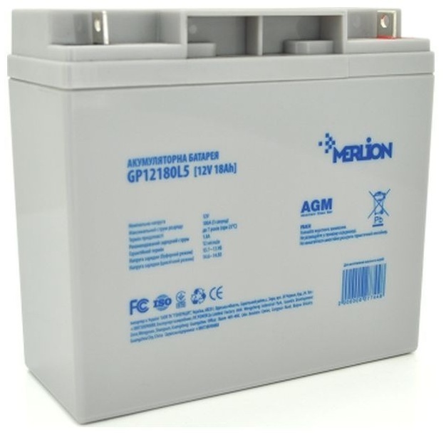 Аккумуляторна батарея Merlion 12V-18Ah (GP12180L5) фото1