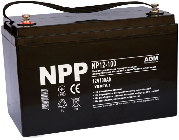 Аккумуляторна батарея NPP 12В 100 Ah (NP12-100) фото1