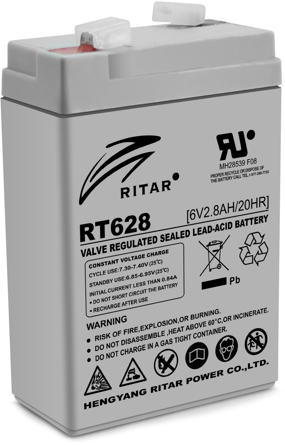 Аккумуляторная батарея Ritar AGM 6V-2.8 Ah (RT628)