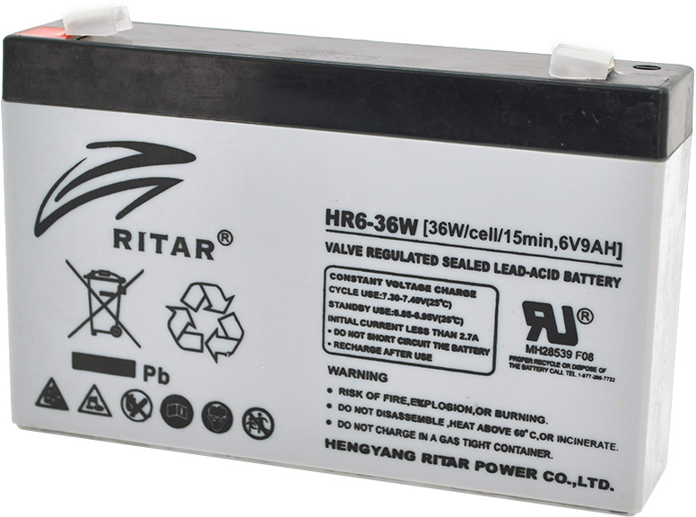 Аккумуляторна батарея Ritar 6V-9 Ah (HR6-36W) фото1