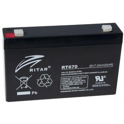 Аккумуляторная батарея Ritar 6V-7.0 Ah (RT670) фото1