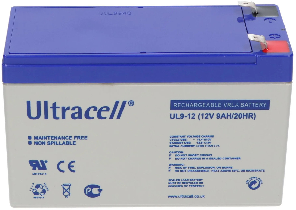 Аккумуляторная батарея Ultracell 12V-9 Ah AGM (UL9-12) фото1