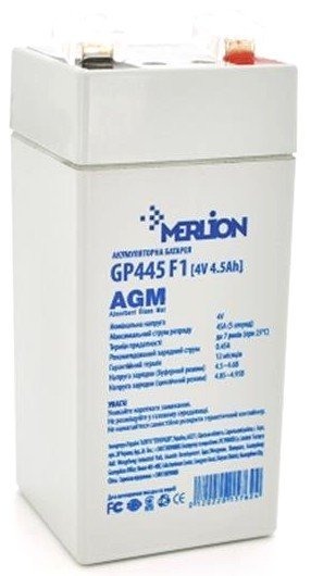 Аккумуляторна батарея Merlion 4V-4.5Ah (GP445F1) фото1