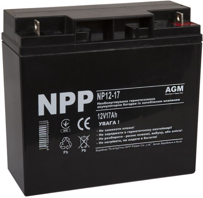 Аккумуляторна батарея NPP 12В 17 Ah (NP12-17) фото1