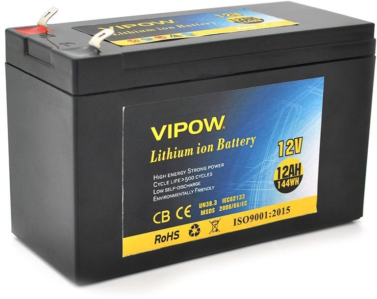 Аккумуляторная батарея Vipow 12V - 12 Ah Li-ion (VP-12120LI) фото1