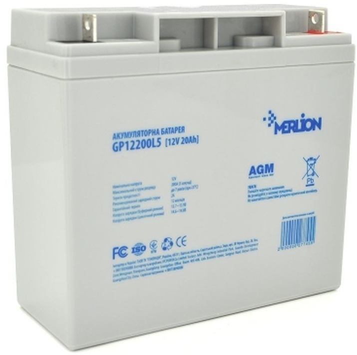 Аккумуляторная батарея Merlion 12V-20 Ah (GP12200L5) фото1