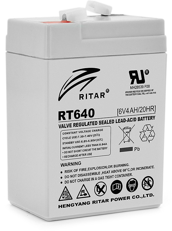 Аккумуляторная батарея Ritar AGM 6V-4 Ah (RT640)